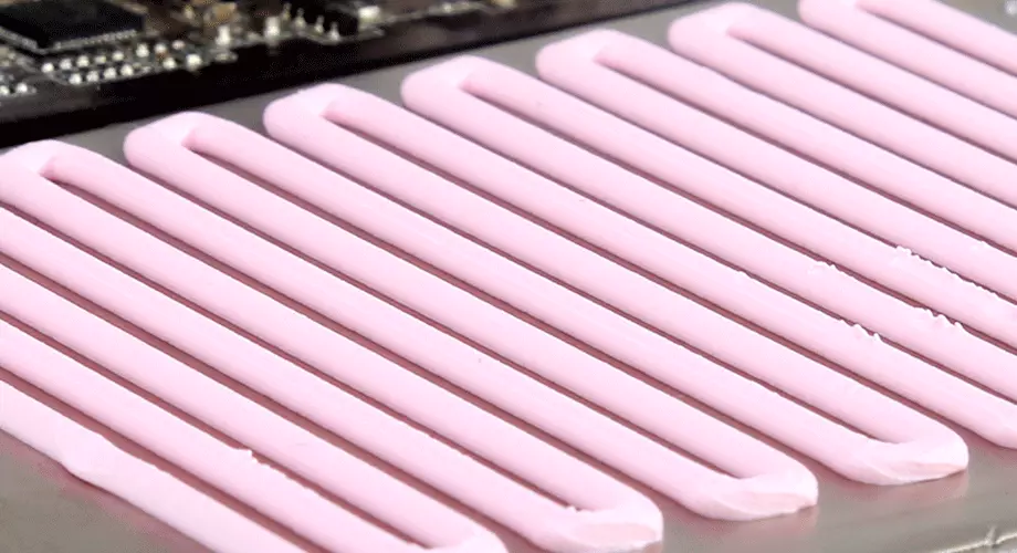 Silicone thermal gel application